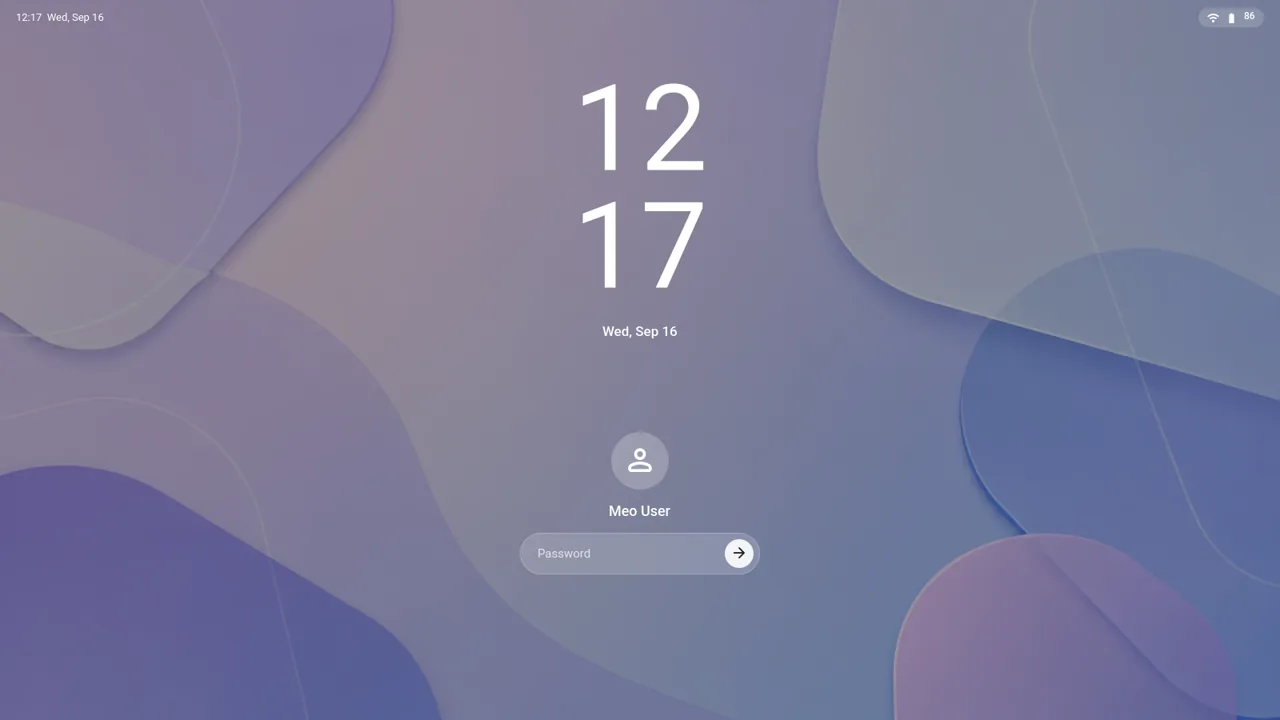 MeoArch lock screen
